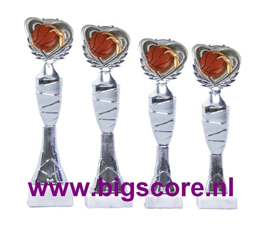 Basketbal beker Z 536 Zilver
